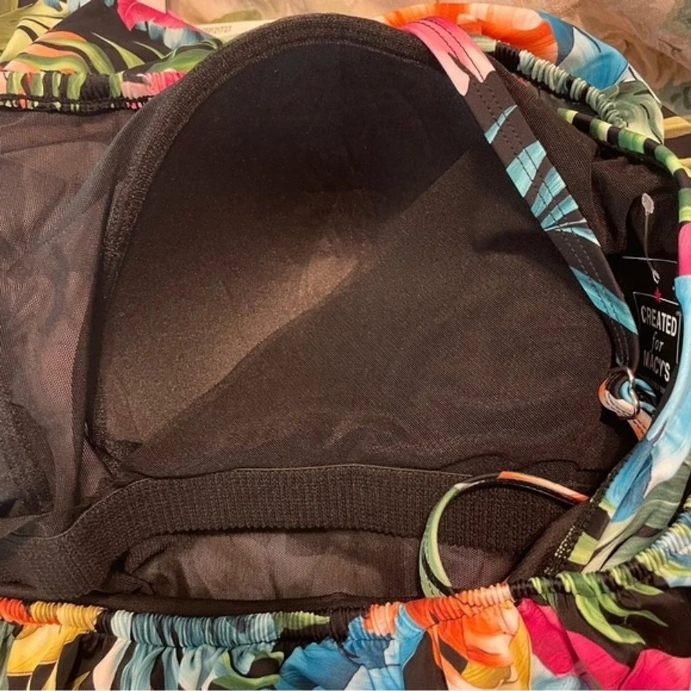 Swim Solutions Tummy Control Tropical Print One Piece‎ Swimsuit Size 24W - Picture 6 of 12